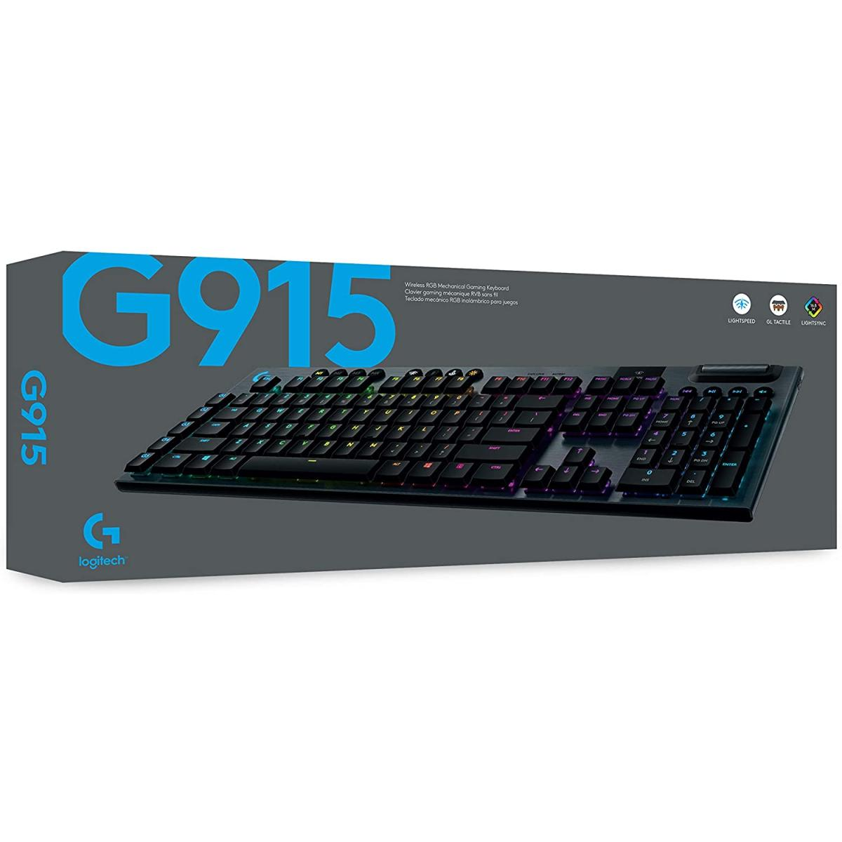 Logitech G915 WIRELESS RGB MECHANICAL GAMING KEYBOARD (Clicky) Logitech G915 WIRELESS RGB MECHANICAL GAMING KEYBOARD (Clicky)